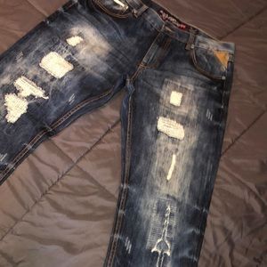 Distressed jeans